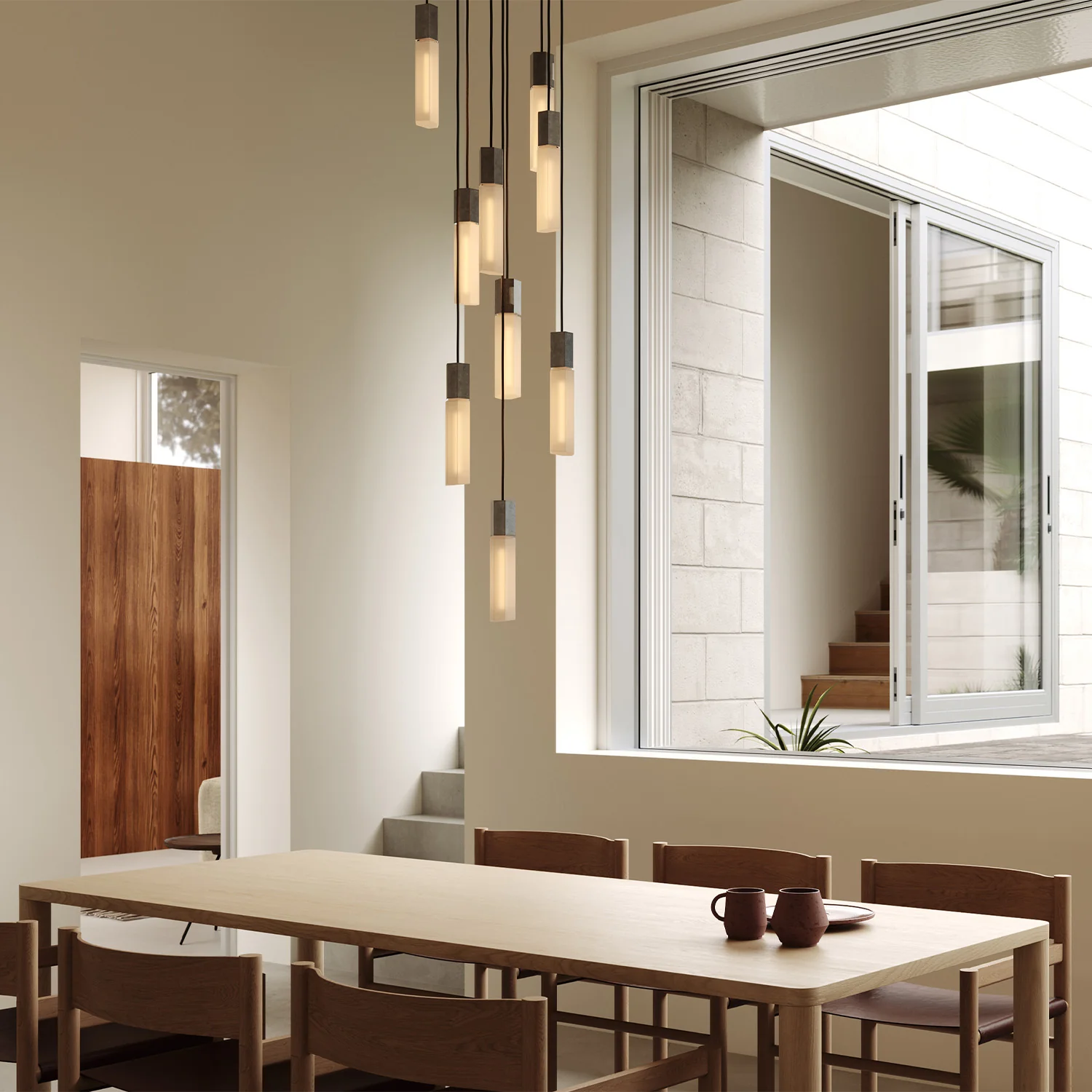 Basalt Nine Pendant in Stainless Steel - Image 3