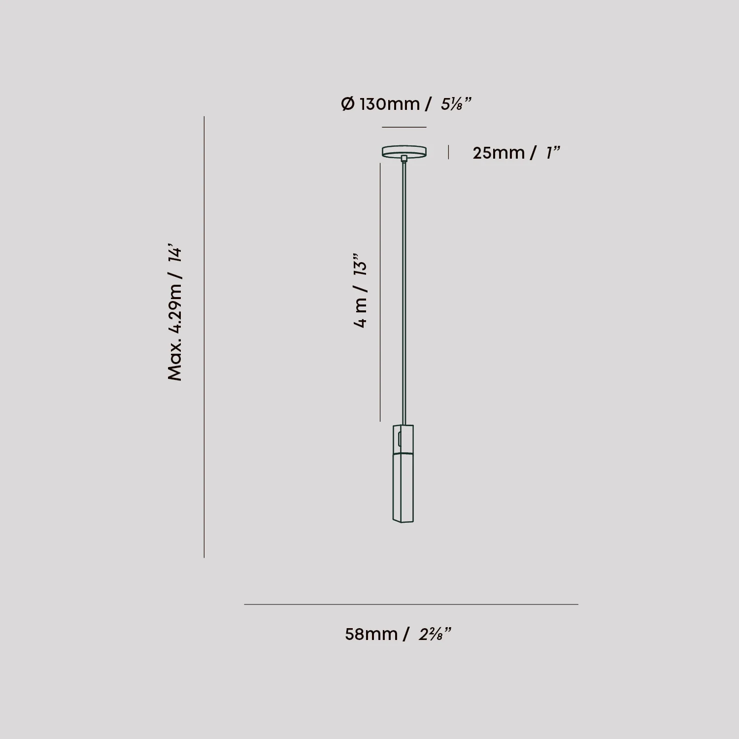 Basalt Single Pendant in Brass - Image 5