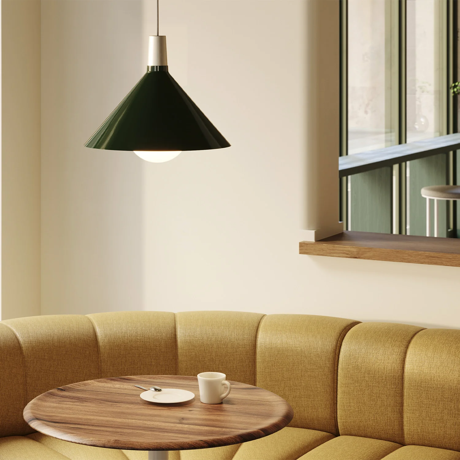 Bower Pendant Light Medium in Dark Green - Image 3