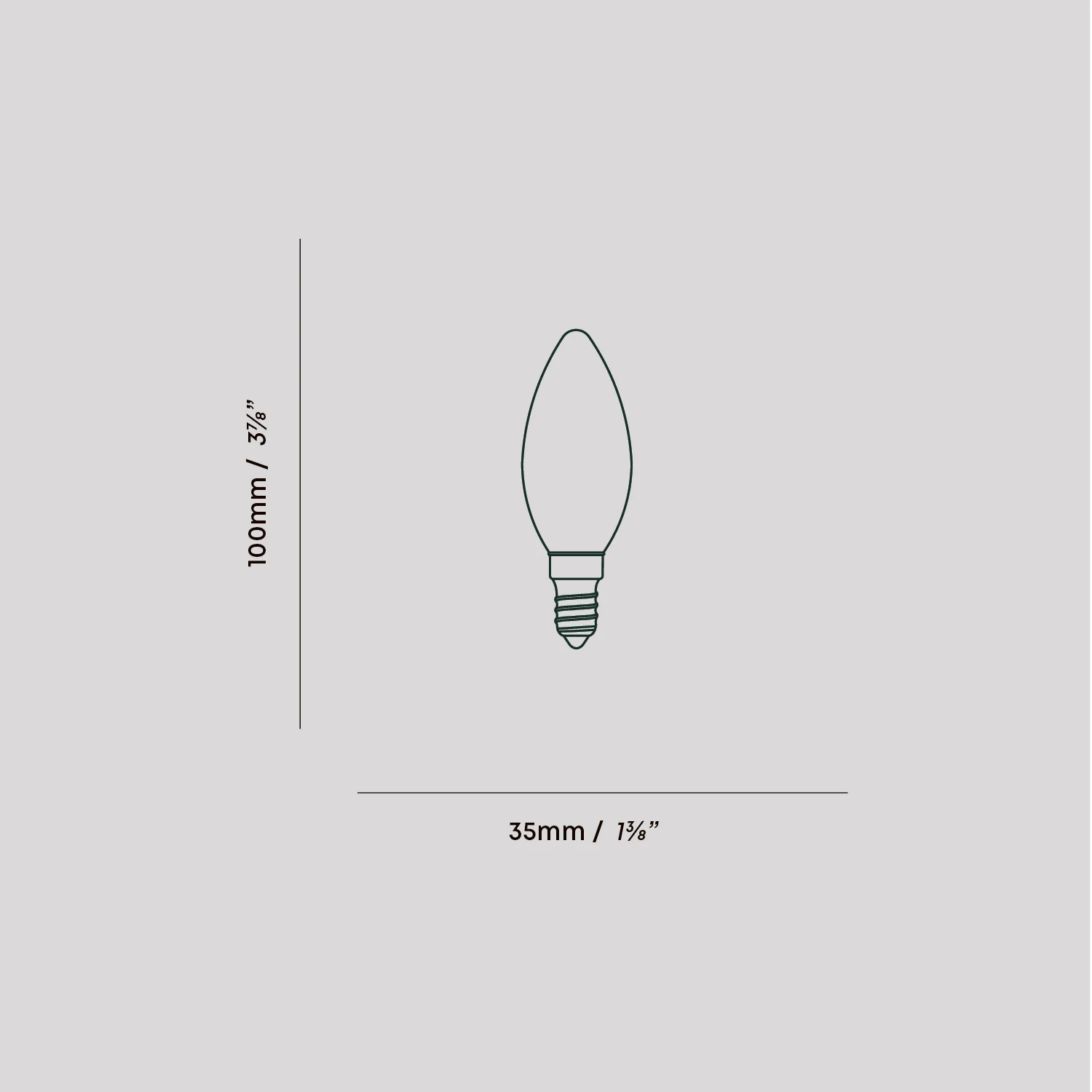 Candle E14 Matte White LED Bulb - Image 3