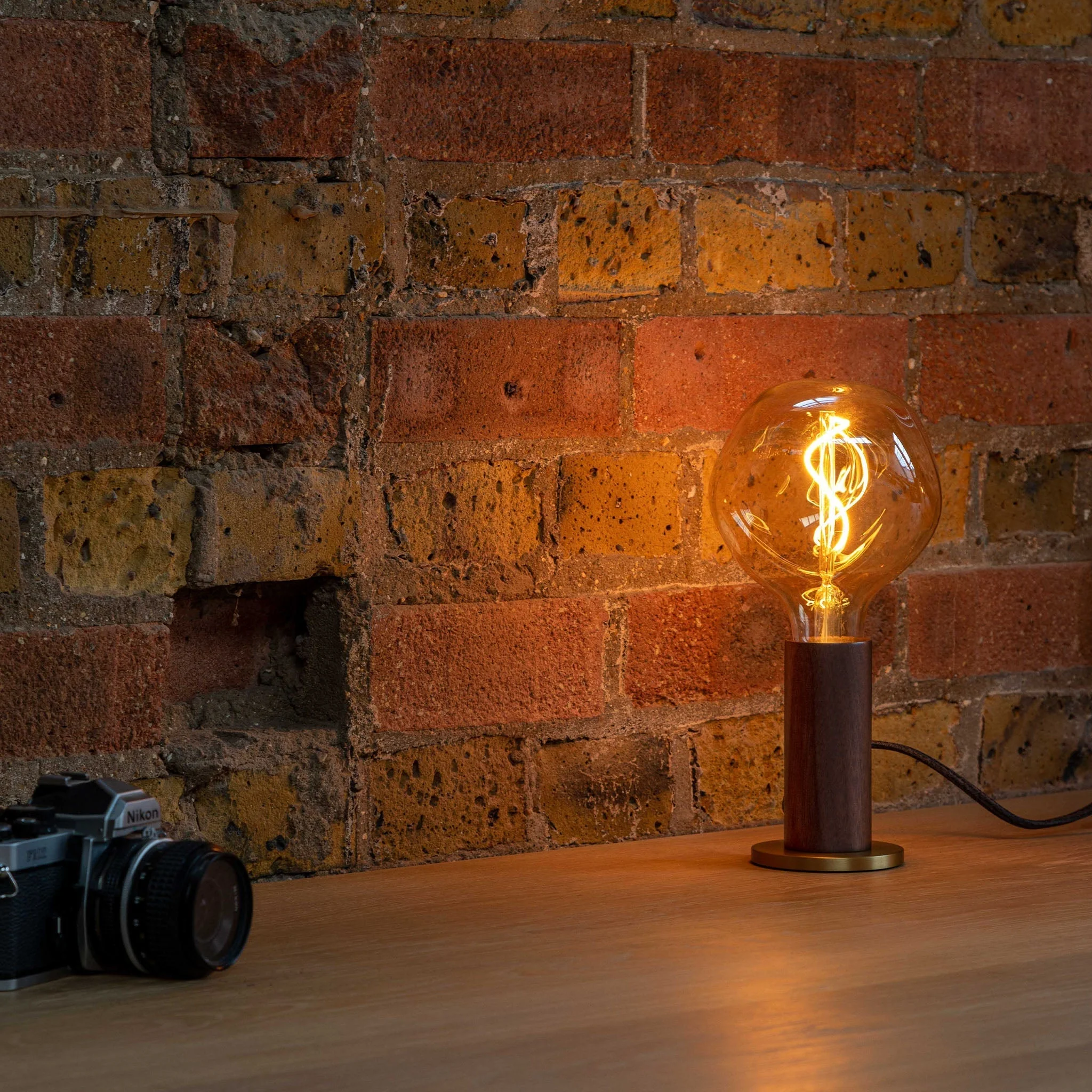 Knuckle Table Lamp in Blackened Oak - Image 3