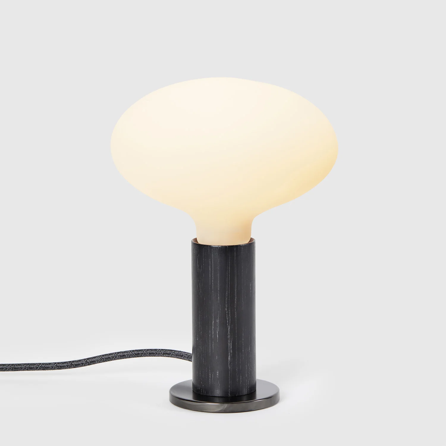 Knuckle Table Lamp in Blackened Oak + Oval