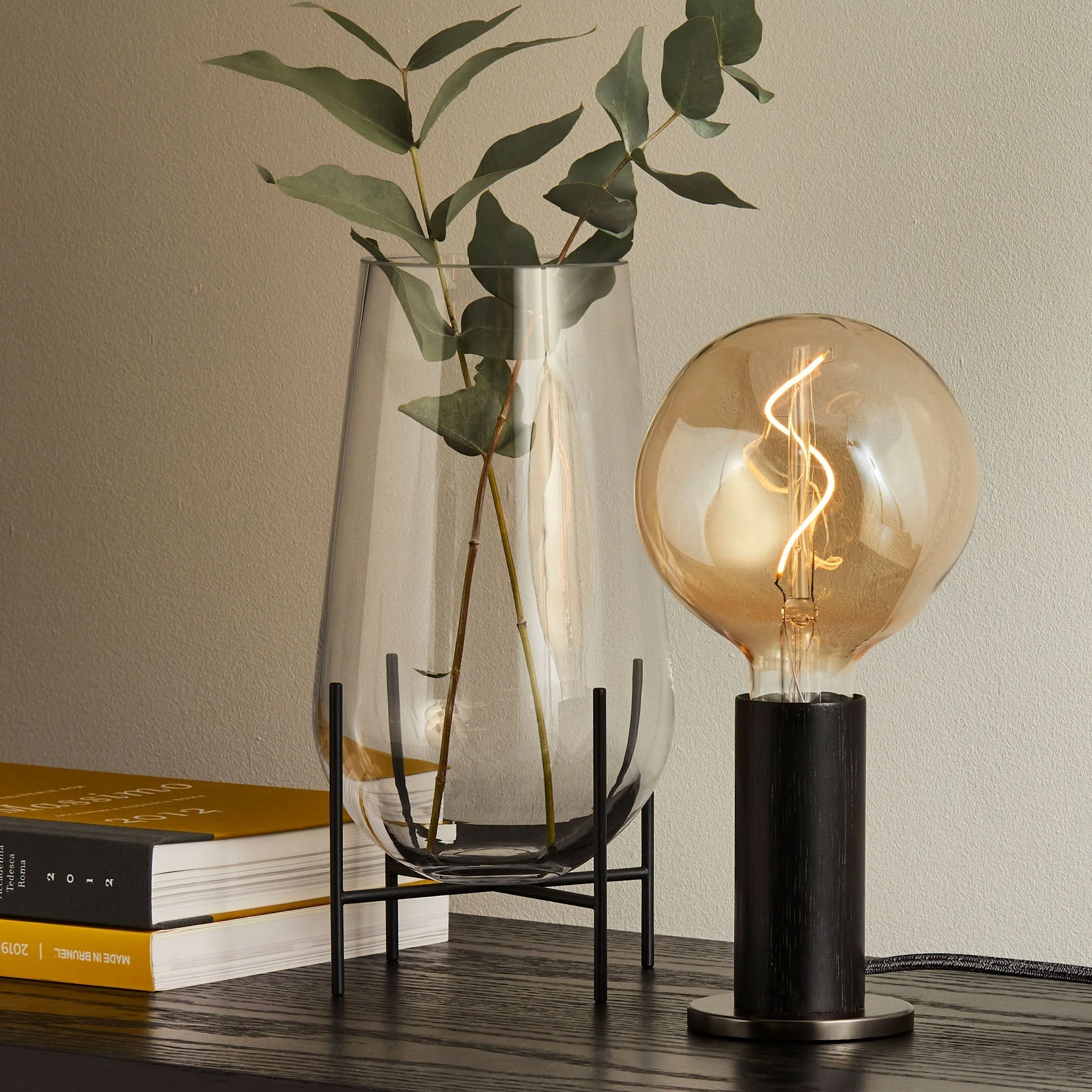 Knuckle Table Lamp in Blackened Oak + Voronoi I - Image 4