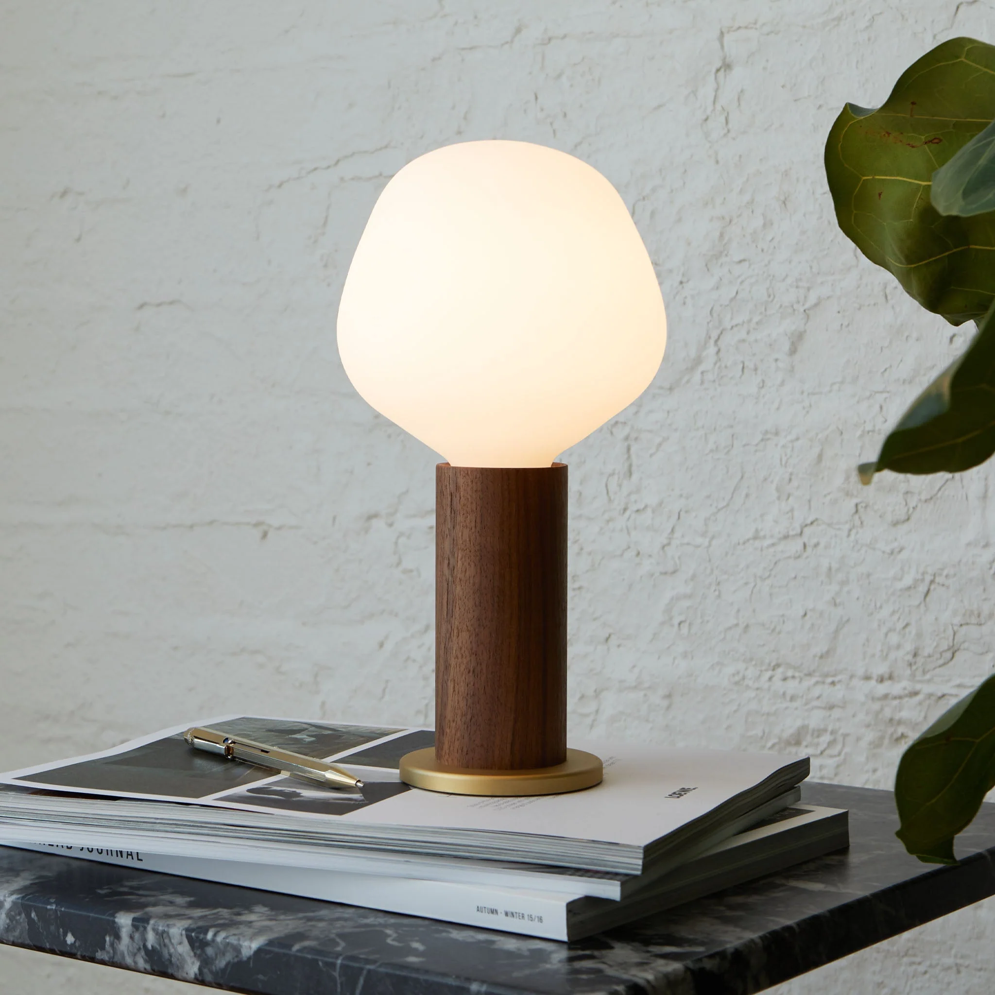 Knuckle Table Lamp in Walnut + Enno - Image 2
