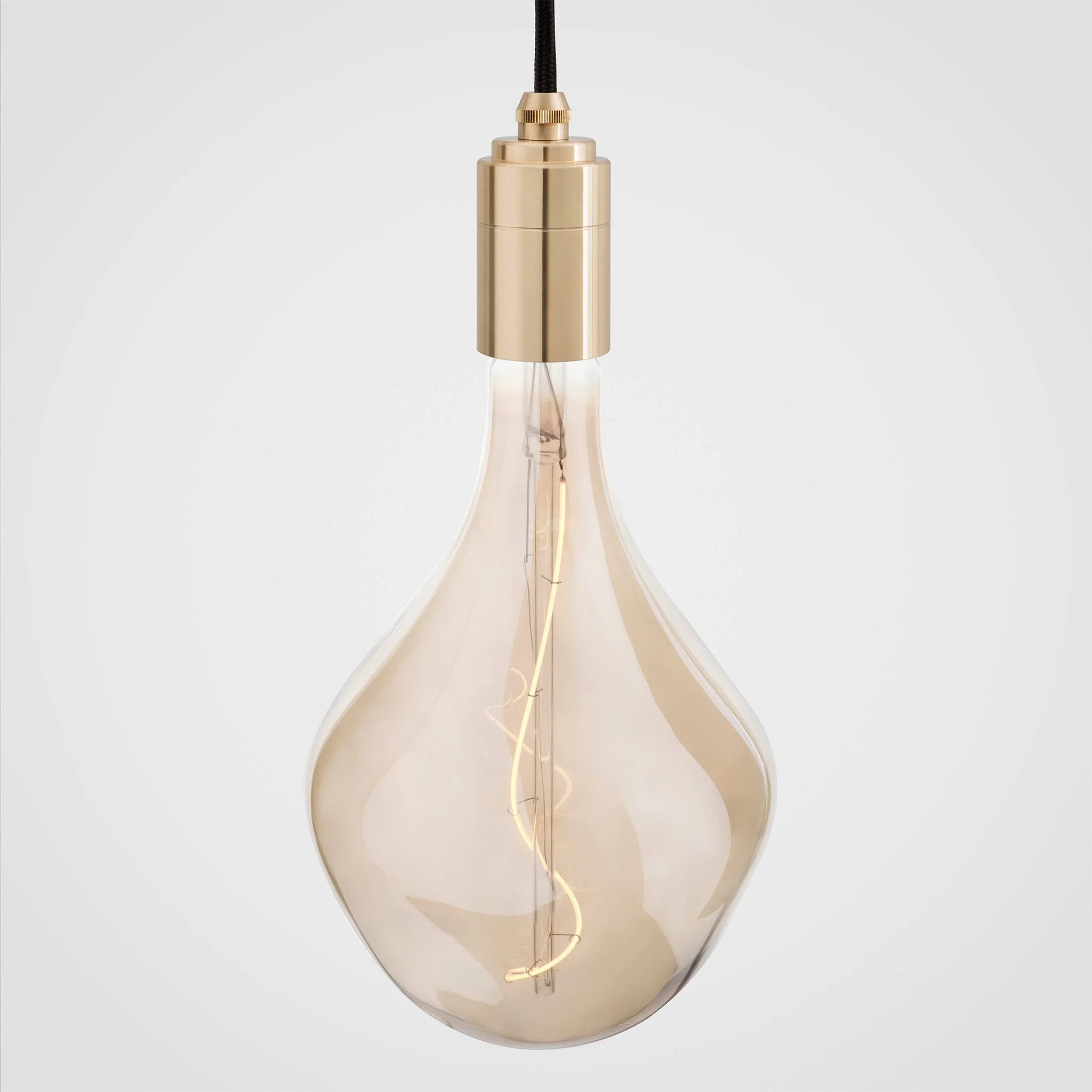Linear Triple Pendant in Brass + Voronoi II - Image 5