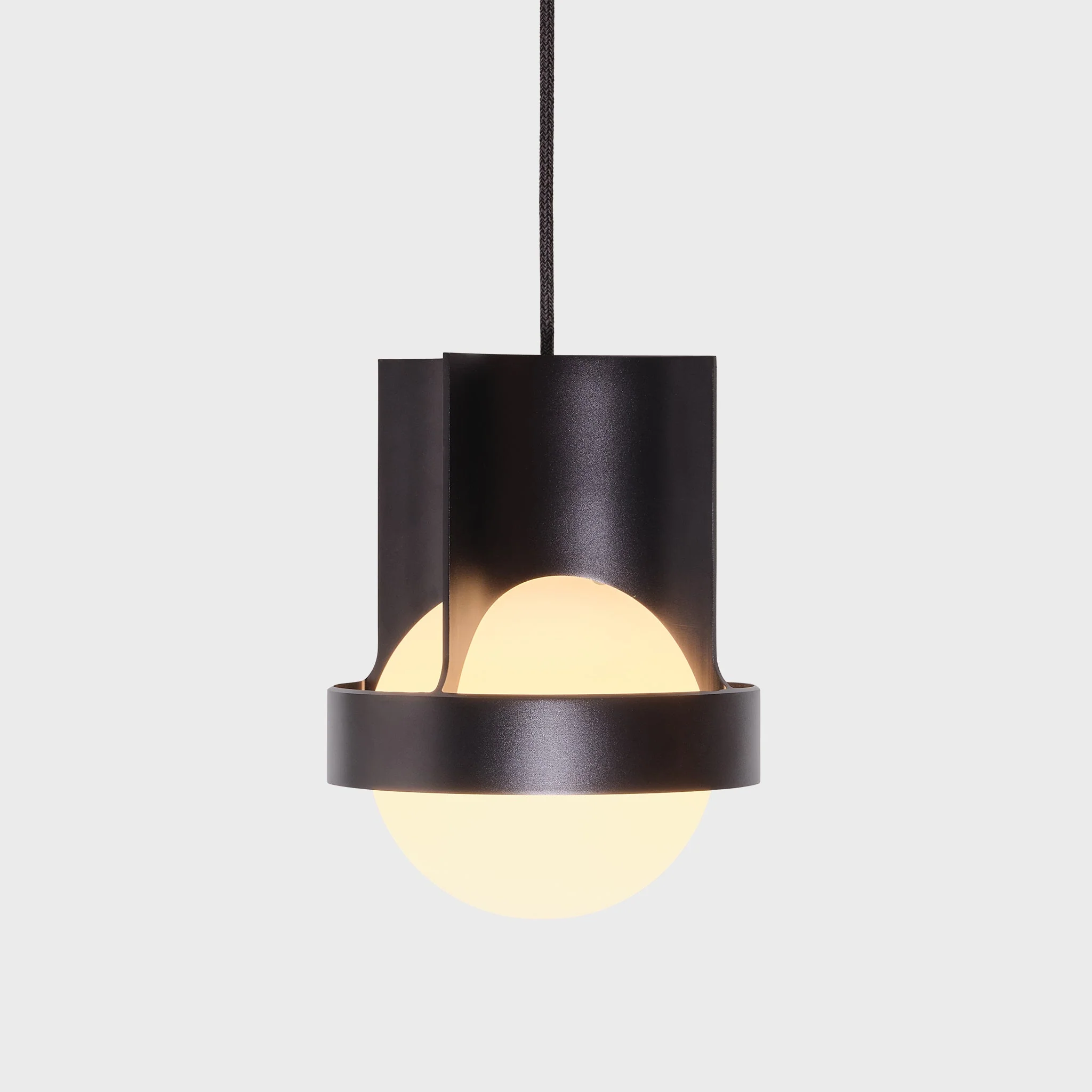 Loop Single Pendant in Dark Grey + Sphere IV - Image 3
