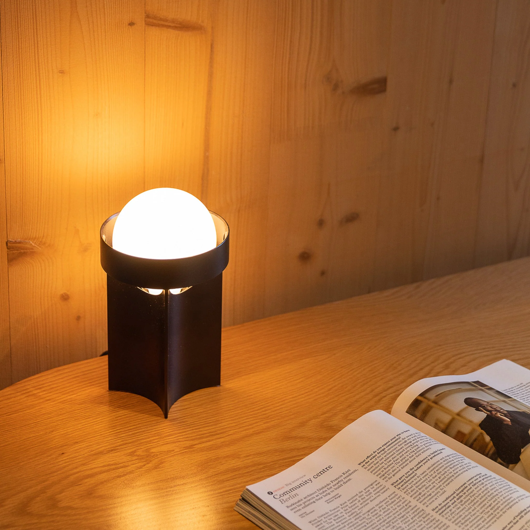 Loop Table Lamp in Dark Grey + Sphere III - Image 4
