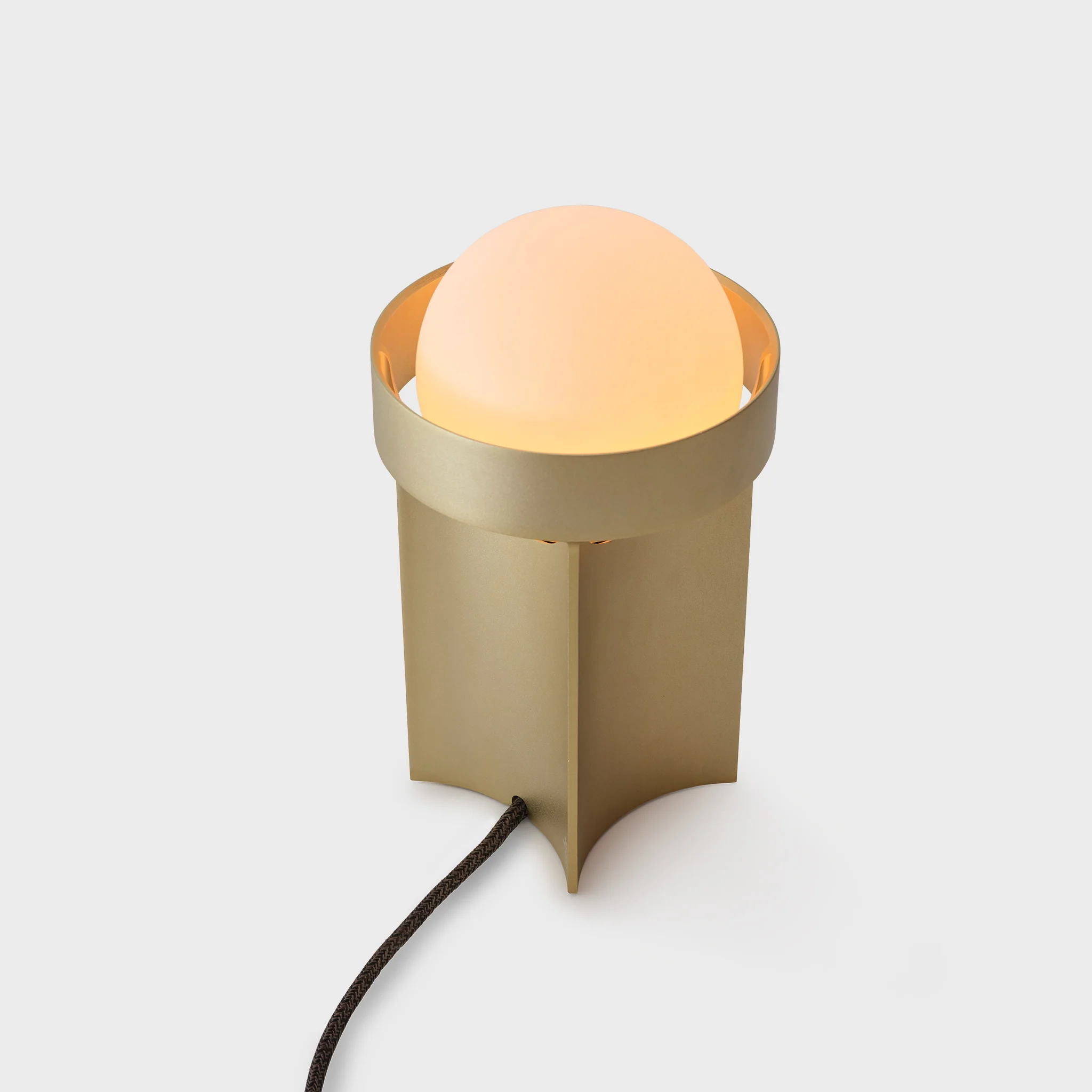 Loop Table Lamp in Gold + Sphere III - Image 3