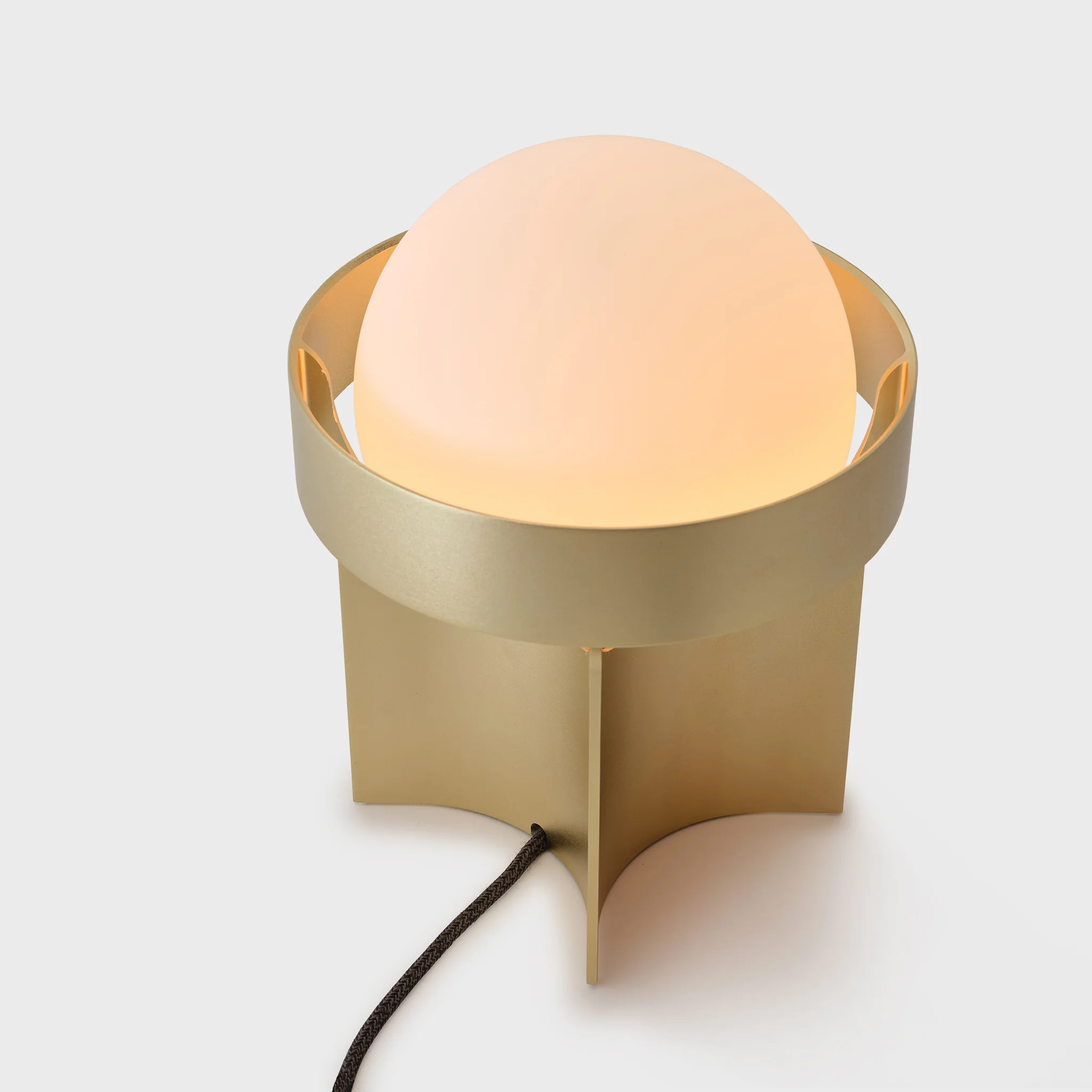 Loop Table Lamp in Gold + Sphere IV - Image 5