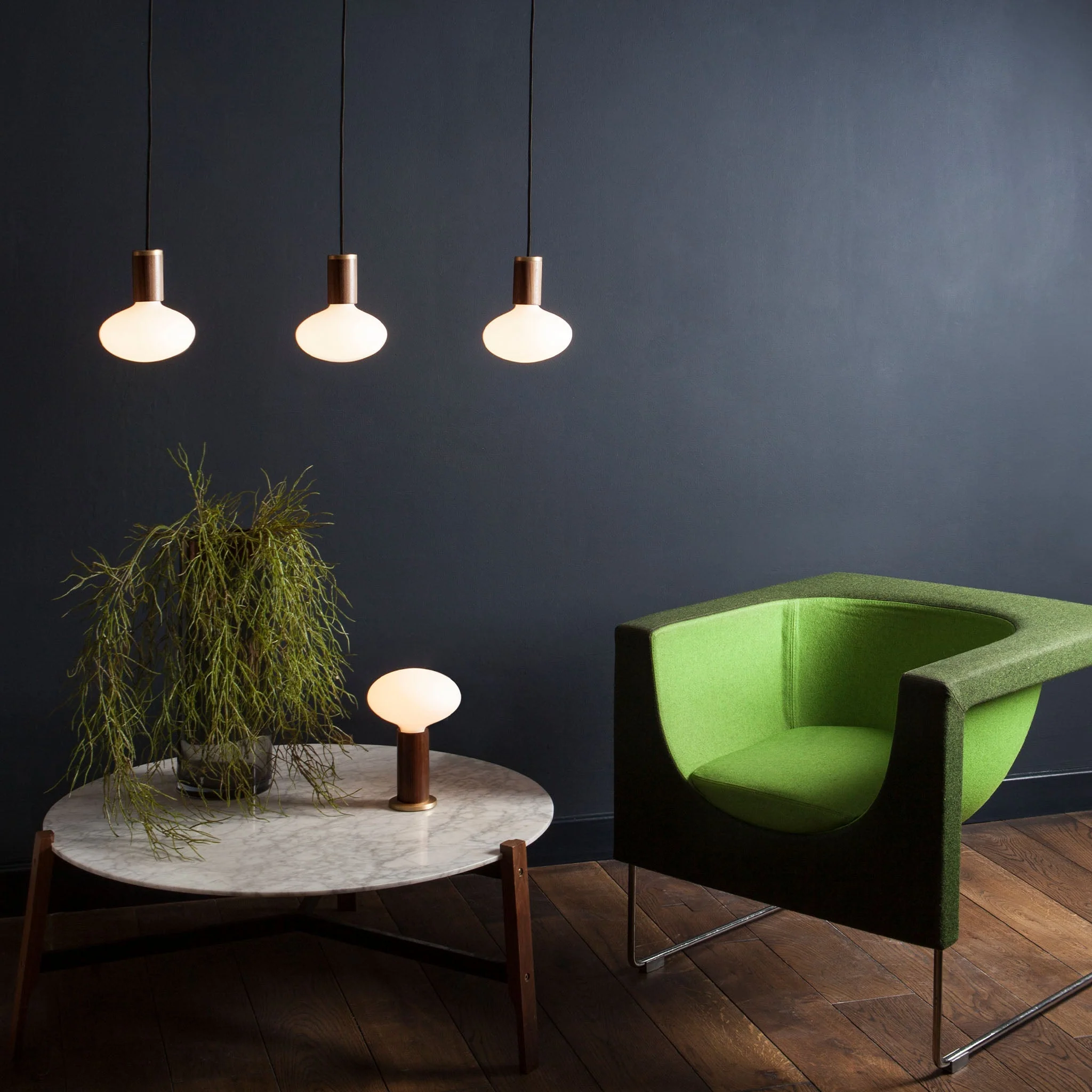Oval Pendant Light in Brass - Image 3