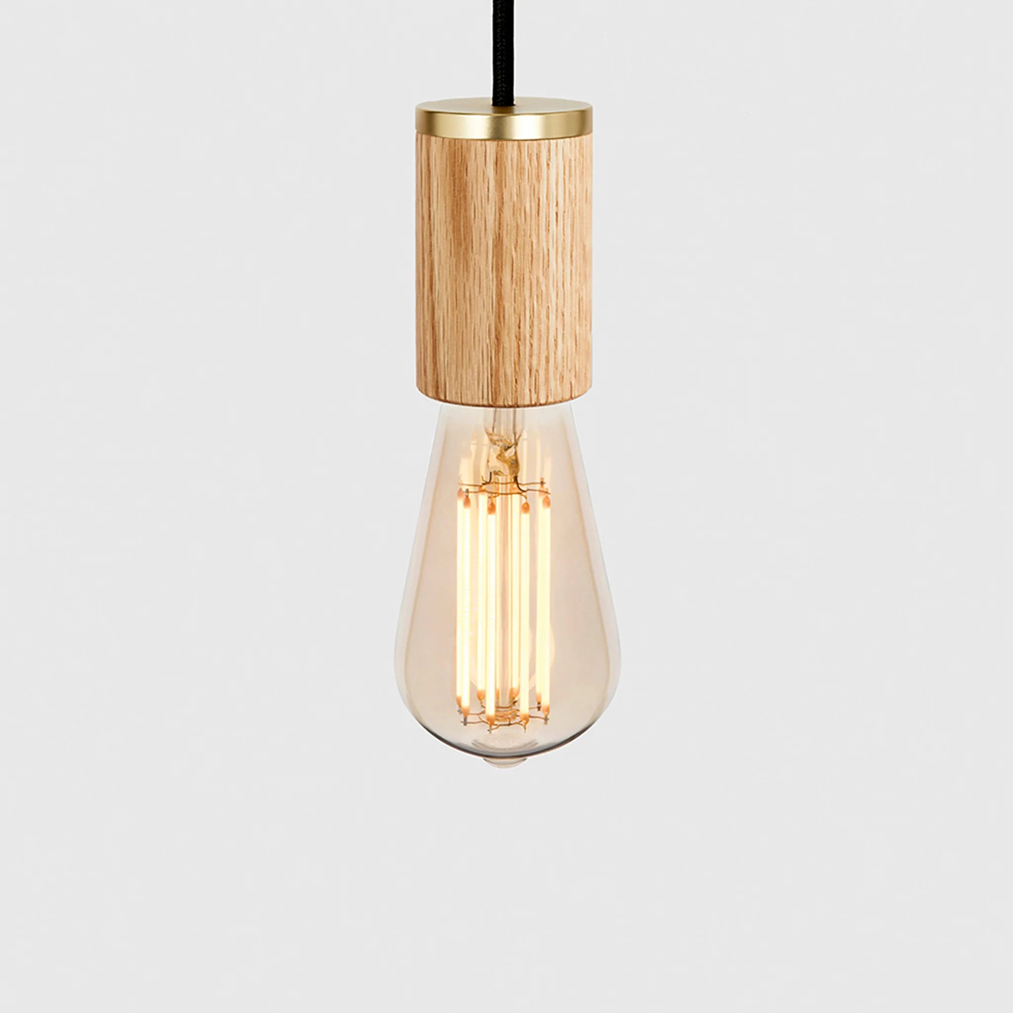 Squirrel Cage Pendant Light in Oak