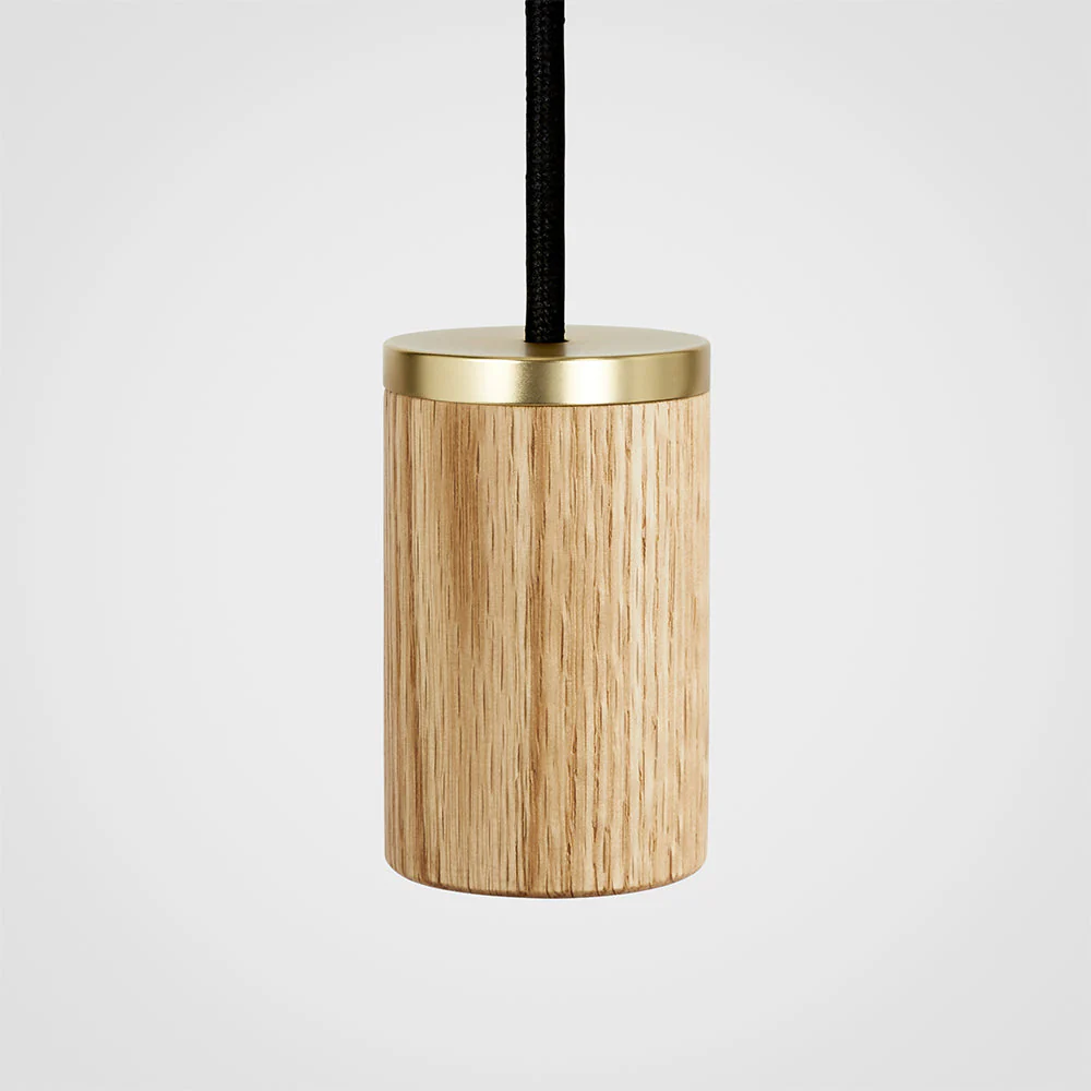 Squirrel Cage Pendant Light in Oak - Image 3