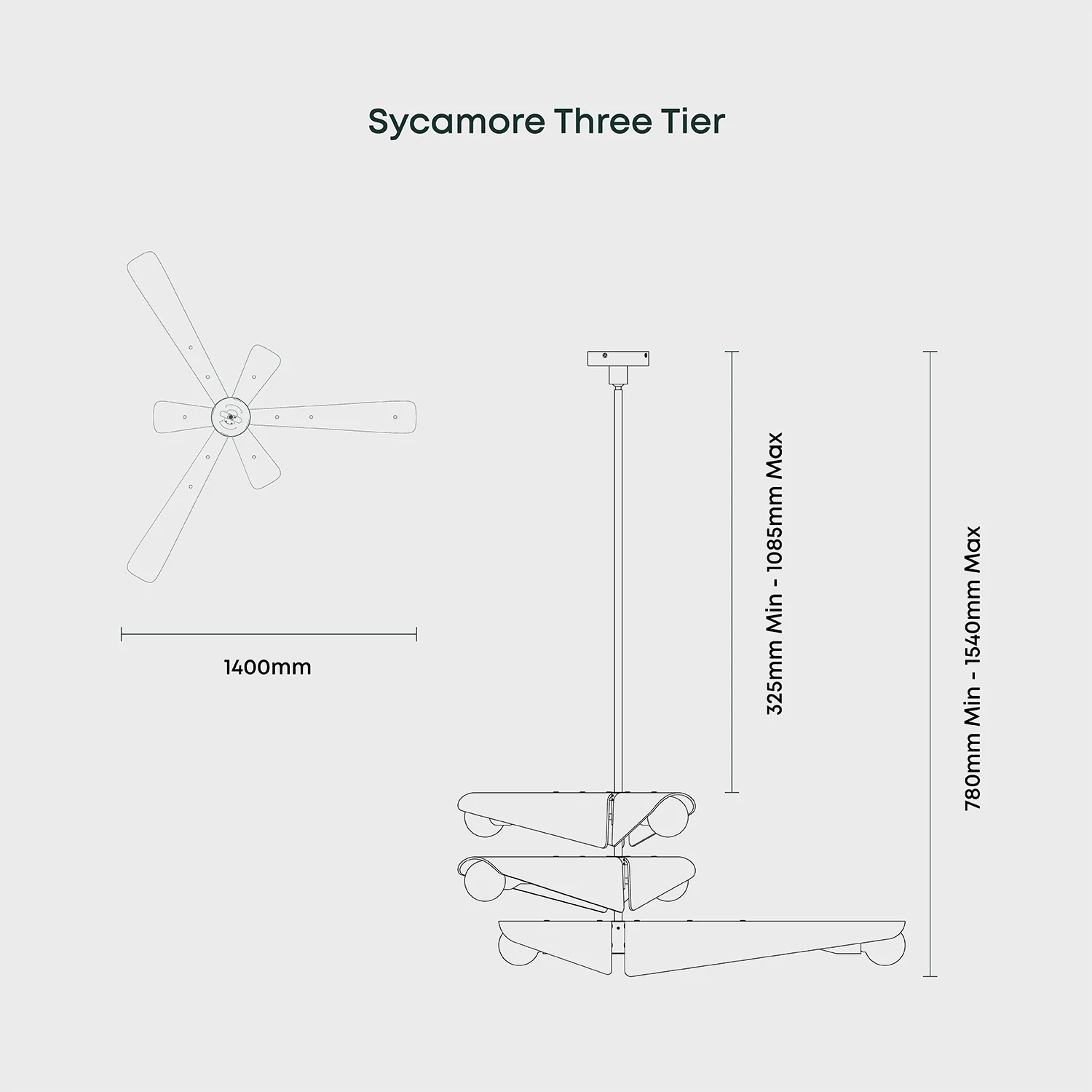 Sycamore Chandelier 3 Tiers in Dawn Grey - Image 12