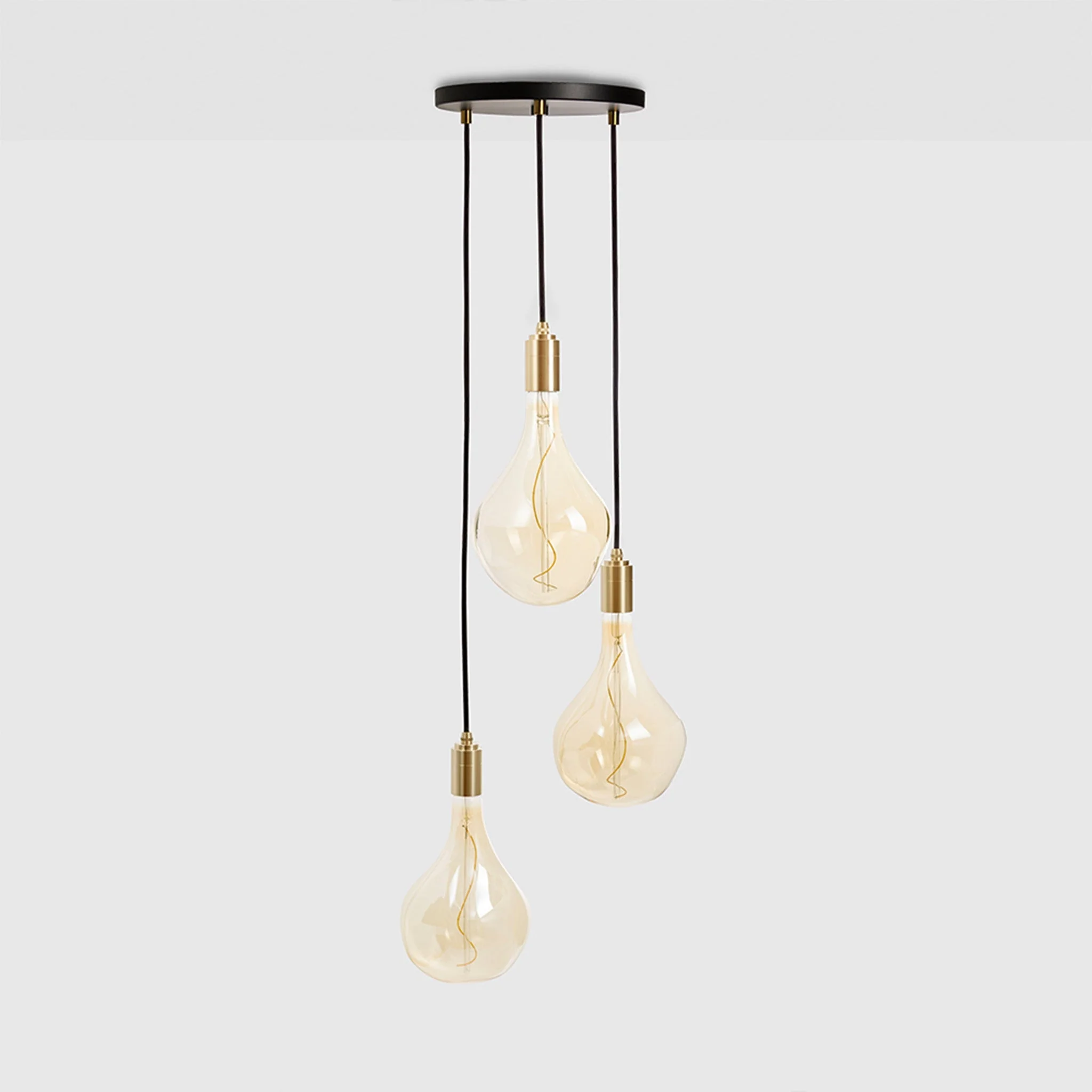 Triple Pendant in Brass + Voronoi II - Image 3