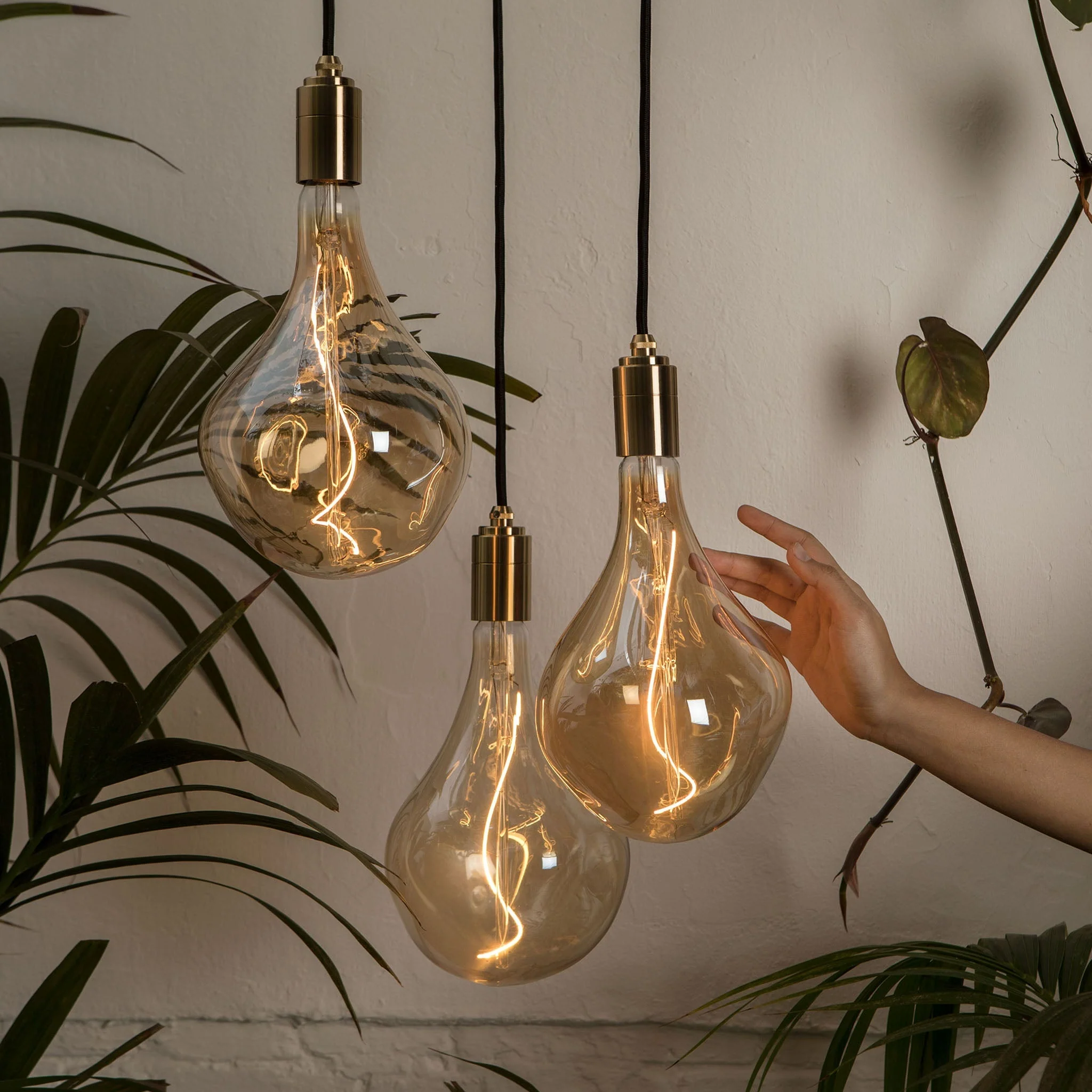 Triple Pendant in Brass + Voronoi II - Image 7