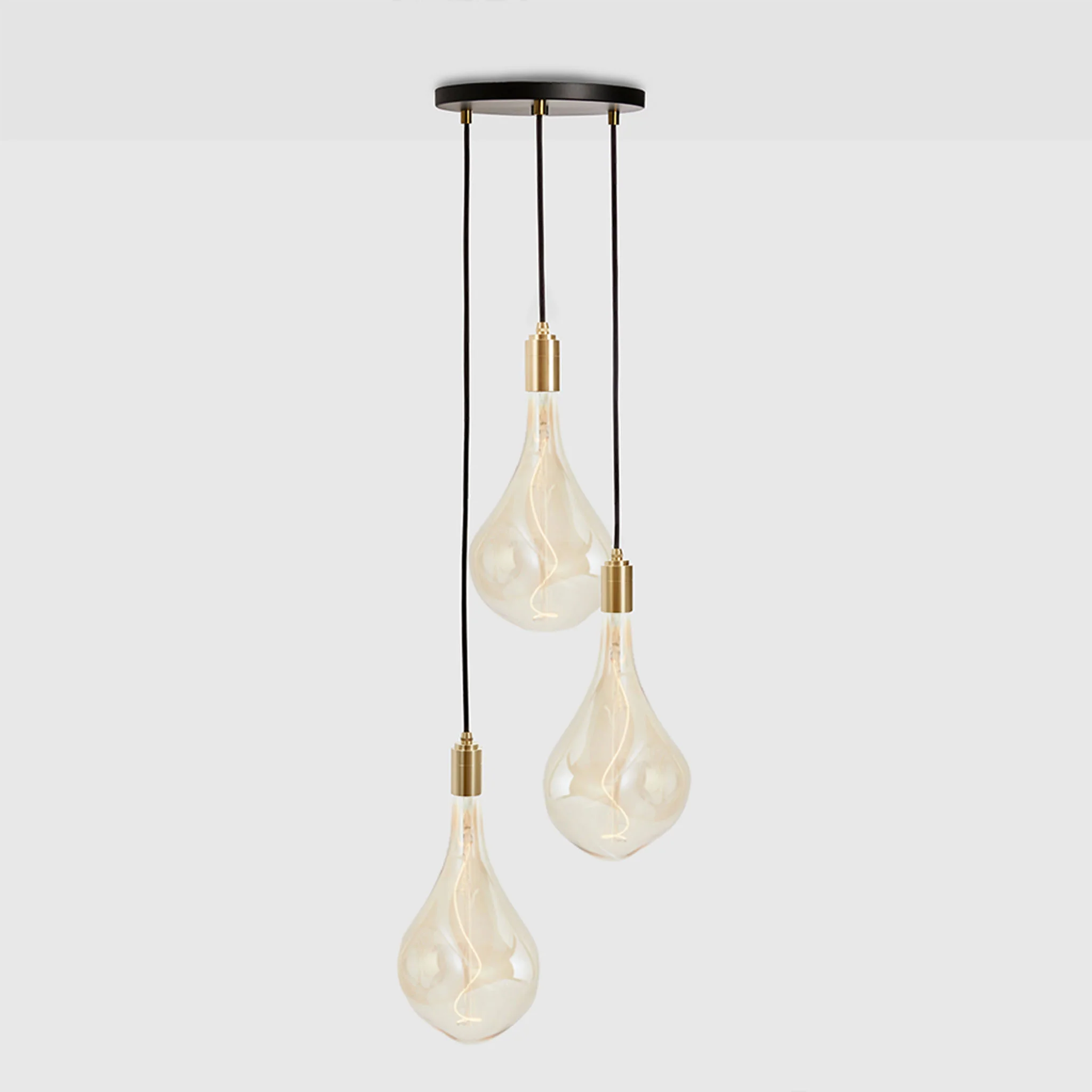 Triple Pendant in Brass + Voronoi III - Image 4