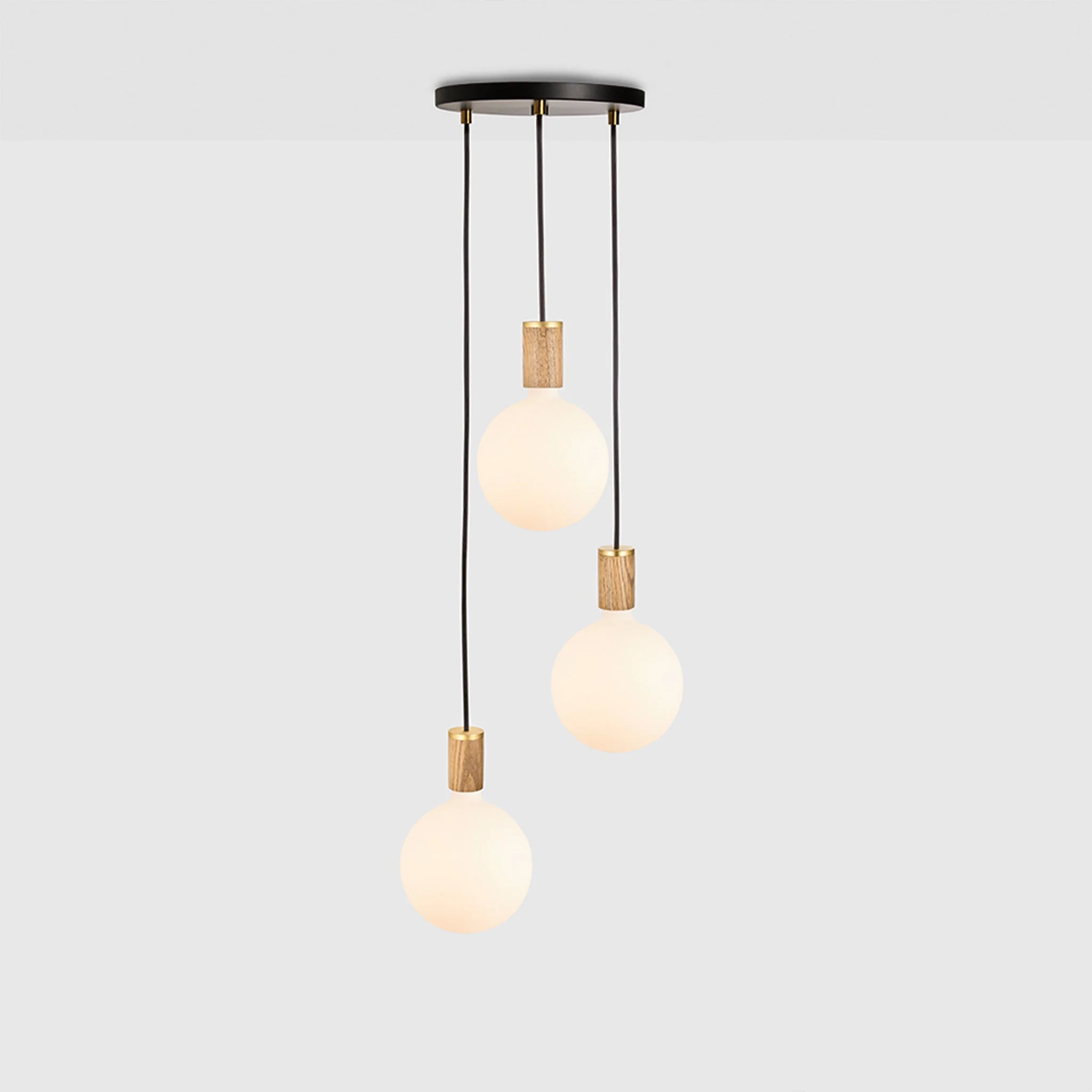 Triple Pendant in Oak + Sphere IV - Image 5