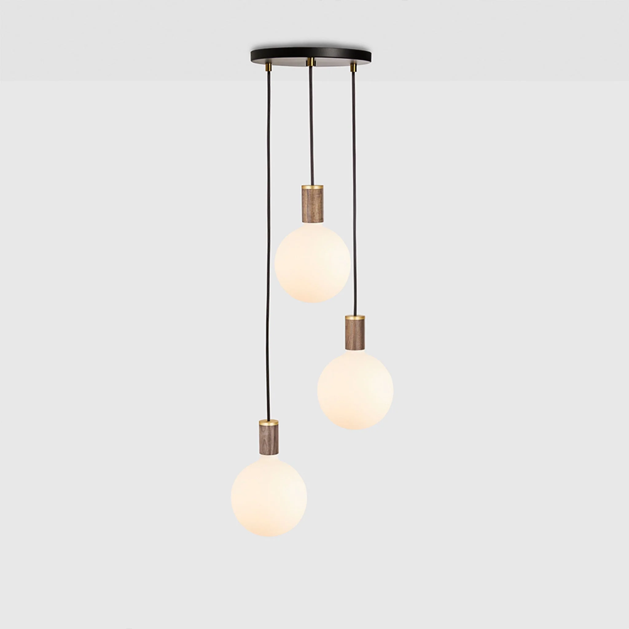 Triple Pendant in Walnut + Sphere IV - Image 3